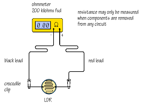 ohmmeter measurements
click for next circuit